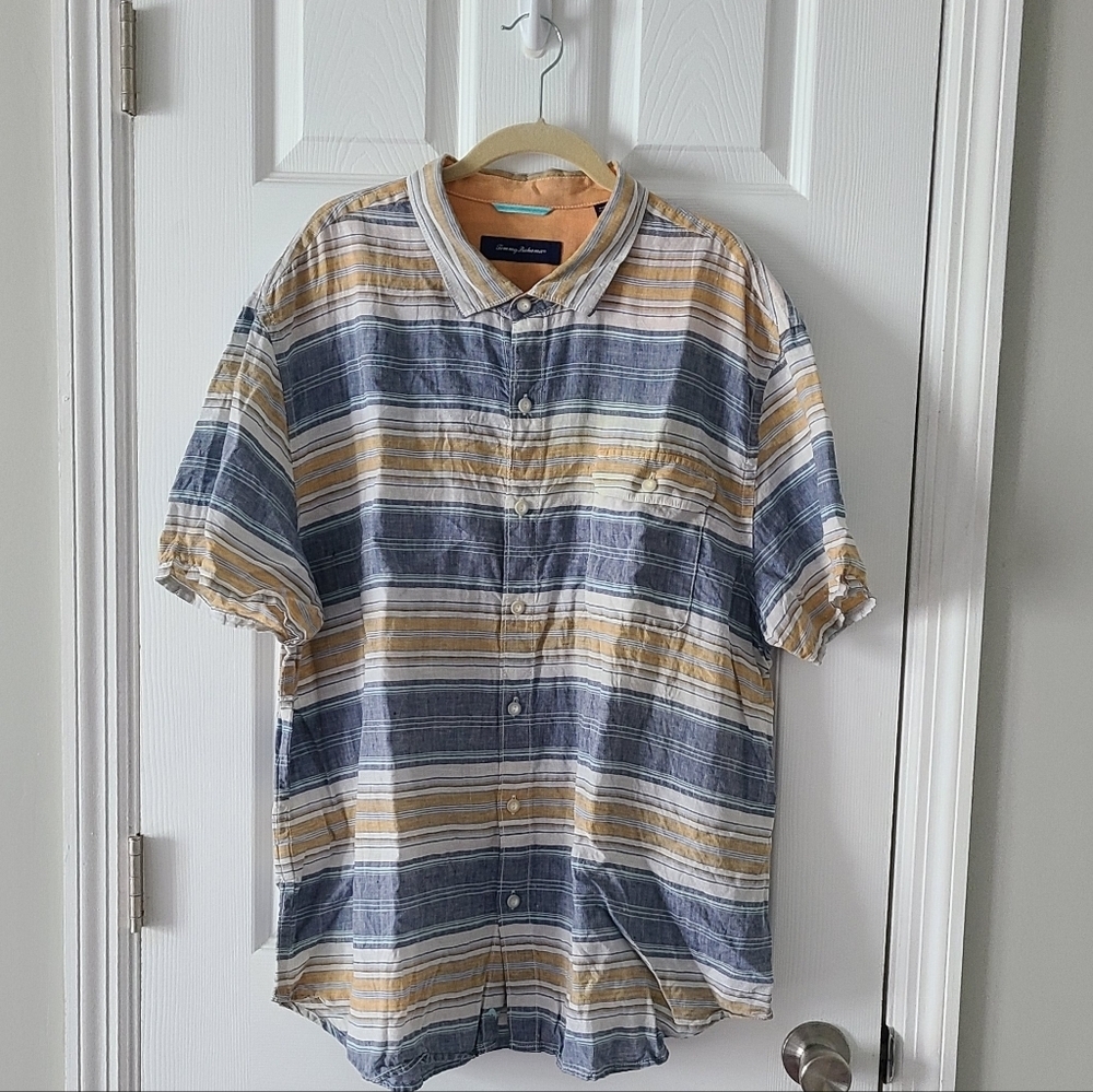 Tommy Bahama Linen Striped Button Down